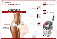 Cartel equipo criolipólisis Criox 360 Avanxel